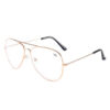 Lasglasogon aviator pilot metall pilotglasogon glasogon med styrka 2 0 guld