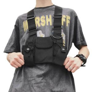 Svart tactical utility vest streetwear mode hiphop street wear klader accessoar