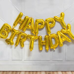 Guld happy birthday fodelsedag ballonger fest bokstavsballonger fodelsedagsfest firande