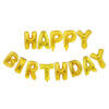 Happy birthday fodelsedag ballonger guld fest bokstavsballonger fodelsedagsfest firande