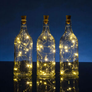 2 pack led lampor ljusslinga med solcell for flaskor dekoration ljus lampa for flaska 2