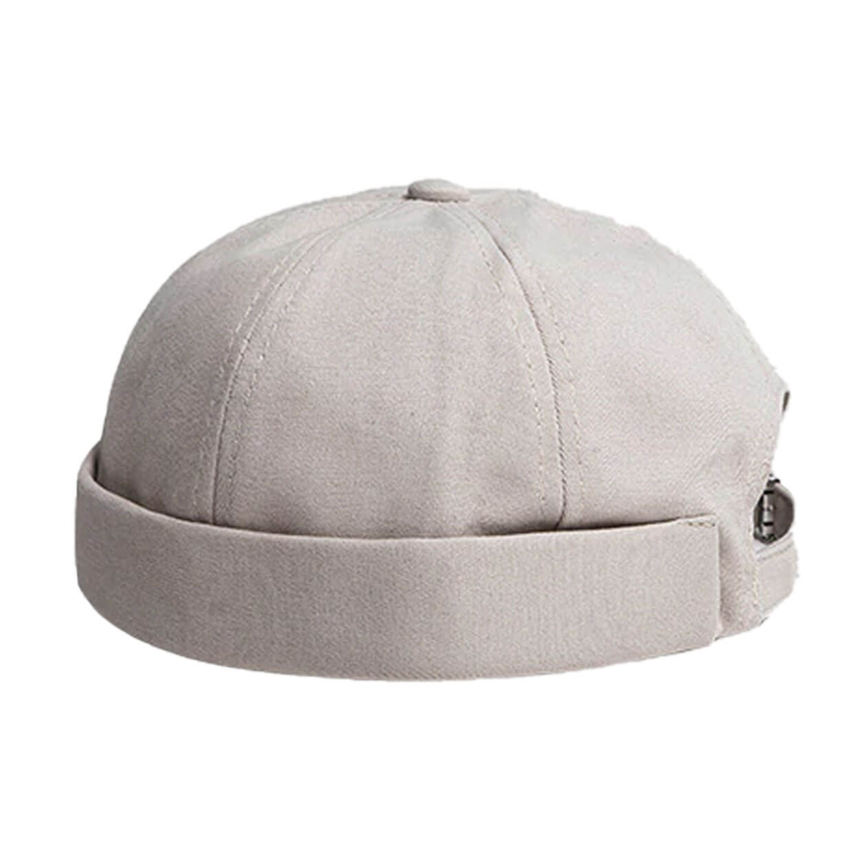Miki Hat Keps Rullad Skärm Mössa Beanie Docker Sotarmössa - Beige
