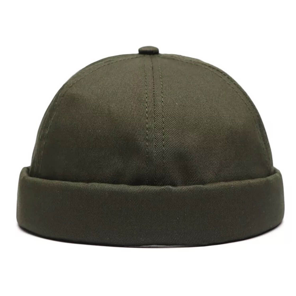 Miki Hat Keps Rullad Skärm Mössa Beanie Docker Sotarmössa - Grön