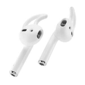 Apple airpods earbuds silikontoppar tips krokar silikon ear hooks oronkrokar vit 2
