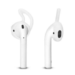 Apple airpods earbuds silikontoppar tips krokar silikon ear hooks oronkrokar vit 4