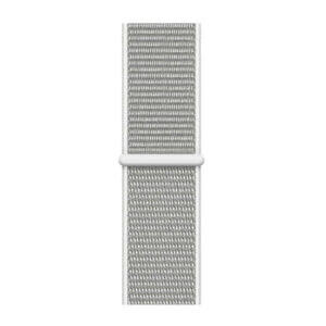 Klockarmband for apple watch 1 2 3 4 5 nylonarmband tyg kardborreband velcro sport loop gra ljusgra seashell 3