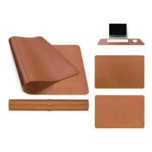 Skrivbordsunderlagg pu skinn lader for skrivbord arbetsplats 80x40cm ljusbrun