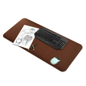 Skrivbordsunderlagg pu skinn lader for skrivbord arbetsplats 80x40cm morkbrun 4