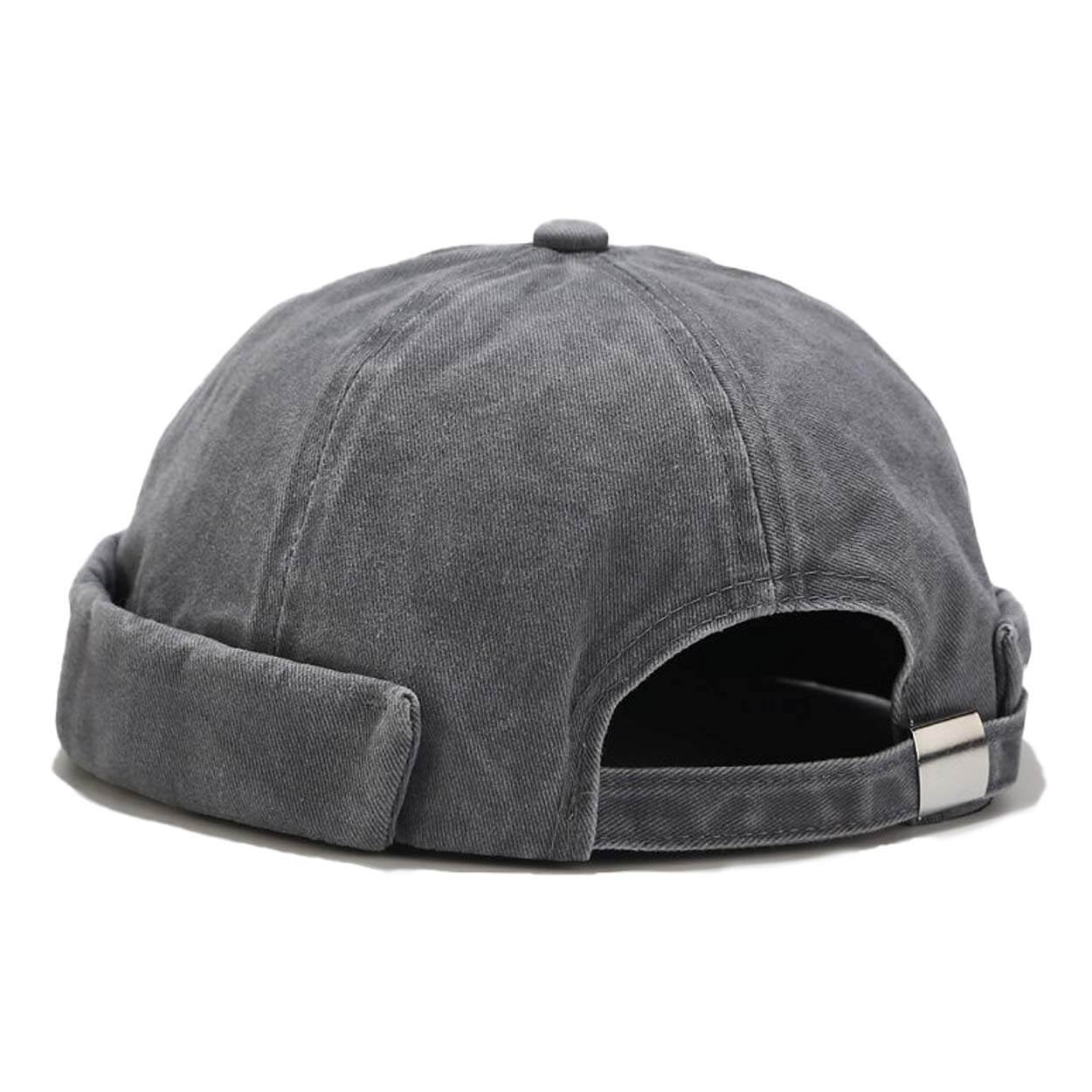 Vintage Distressed Miki Hat Mössa Beanie Docker Sotarmössa - Grå