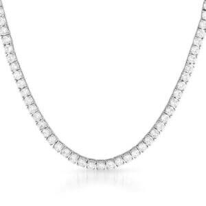Silver tennis halsband zirconia diamanter halskedja bling 2