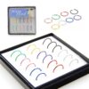 18-pack Fake Piercing Öron Läpp Näsring Septum Läppring