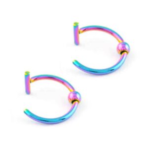 2-pack Fake Läppring Utan Hål Fake Piercing