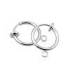 2-pack clip-on örhänge utan hål för valfritt smycke - silver