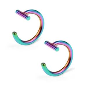 2-pack Fake Läpp Piercing Utan Hål Fake Läppring
