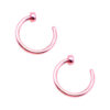 2-pack Rosa Fake Piercing Läpp Näsring Septum Läppring Utan Hål