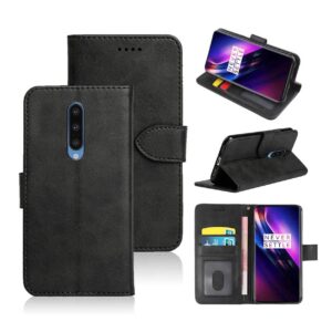 Oneplus 8 Plånboksfodral Läder Skinn Fodral Svart