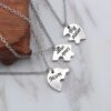Brythjärta i 3 delar mor syster dotter halsband