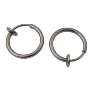 2 pack clip on fake piercing nasring septum lapp ring lappring orhange gunmetal