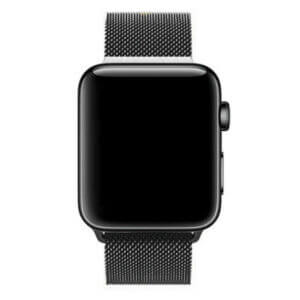 Gunmetal svart gratt klockarmband for apple watch 1 2 3 4 5 6 se 38 40 42 44 magnetiskt mesh milanese metall magnetlas rostfritt 2
