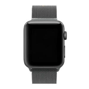 Space grey gratt klockarmband for apple watch 1 2 3 4 5 6 se 38 40 42 44 magnetiskt mesh milanese metall magnetlas rostfritt 2