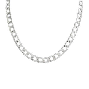 Silver Kedjehalsband Halsband Kedja Länk Silver 9mm