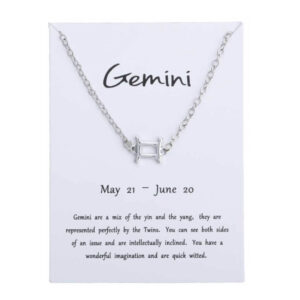 Gåvoarmband Stjärntecken Tvillingarna Gemini Armband Silver