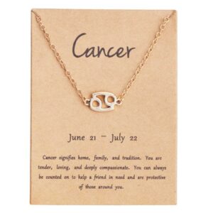 Gåvoarmband Stjärntecken Kräftan Cancer Armband Guld