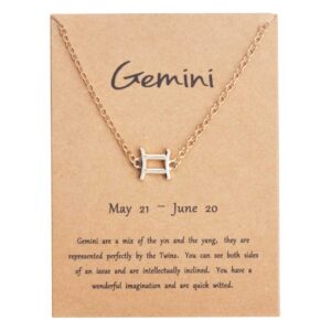 Gåvoarmband Stjärntecken Tvillingarna Gemini Armband Guld