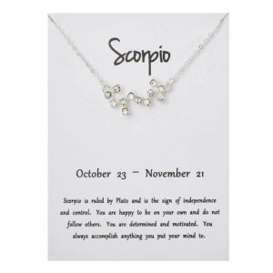 Stjärntecken Halsband Skorpionen Scorpio Gåvohalsband Silver