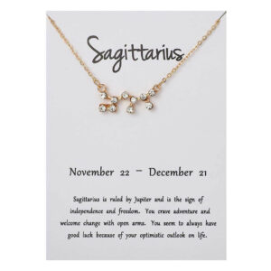 Stjärntecken Halsband Skytten Sagittarius Gåvohalsband Guld