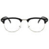 Svarta clubmaster glasögon klarglas med klart glas utan styrka