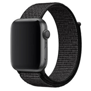 Klockarmband-for-apple-watch-1-2-3-4-5-6-se-nylonarmband-tyg-kardborreband-velcro-sport-loop-reflektiv-svart-reflex-reflective-black-2