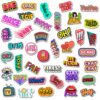 50-pack klistermärken dekaler text scrapbook