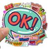 50-pack klistermärken dekaler text scrapbook