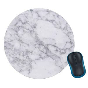 Mjuk-rund-musmatta-vit-marmor-tryck-20-cm