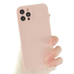 Apple-iphone-12-13-pro-max-tunt-mobilskal-med-linsskydd-beige-rosa