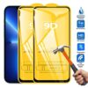 2-pack iphone 12 härdat glas skärmskydd kolfiber hd
