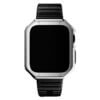 Apple-watch-svart-armband-med-tpu-skal-case-bumper-silver-2