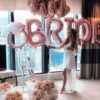 Ballonger bröllop bride - 101cm folieballonger hjärtan roséguld
