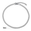 Justerbar pansanlänk kedjearmband silver kedja 3mm