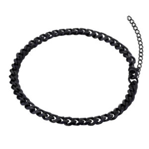 Justerbar Pansanlänk Kedjearmband Svart Kedja 5mm