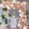 Komplett-ballongbage-ballonggirlang-for-dekoration-fest-brollop-roseguld-rosa-vit-ballonggirlangsset