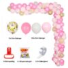 Ballongbåge rosa vit - komplett ballonggirlang 5m