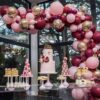 Ballongbåge rosa lila - komplett ballonggirlang 5m