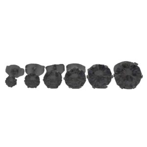 2-pack svart piercing örhänge svart kristall