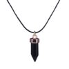 Halsband Med Energisten Resin Quarts Svart Obsidian