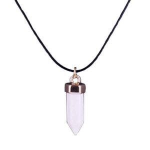 Halsband Med Energisten Resin Quarts Vit Howlit Snökvarts