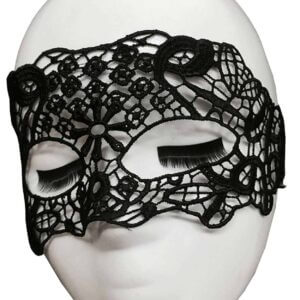 Svart-venetiansk-ogonmask-spets-maskerad-halloween-fest-utkladnad-lace-mask-2