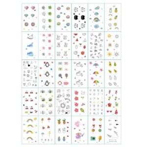 Fake Tatueringar 30-pack Temporära Gnuggisar Figurer