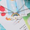Kompishalsband regnbåge - tvådelat vänskapshalsband för kompisar